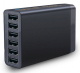 Multicargador usb negro 6 puertos 5V 2A (60W) - ACA0061