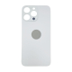 Tapa trasera blanco iPhone 15 Pro Max - Cristal trasero con orificio de cámara grande para fácil instalación
