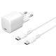 Ac adapter (cargador) 20W USB-C + cable USB-C a USB-C 1.5m blanco ACA0155