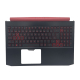 Cover upper + teclado español Acer Nitro AN515-54 6B.Q5AN2.021 frontal teclado rojo