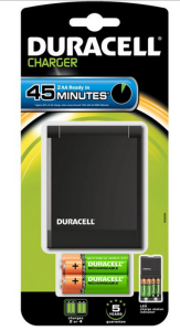 Duracell cargador 45 minutos + 2 pilas AA 1300mAh + 2 pilas AAA 750mAh recargables - CEF27