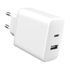 Ac adapter (cargador) compatible USB-C 20W + USB-A 12W carga rápida (bulk)
