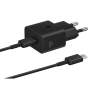 Cargador Samsung 25W carga superrápida + cable negro EP-T2510XBEGEU