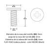Tornillo de ensamblaje para portátil M2x5x4 (M2.0 D5.0 LK4.0) TOR0010