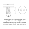Tornillo de ensamblaje para portátil M2x2x7 (M2.0 D2.0 LK7.0) TOR0021